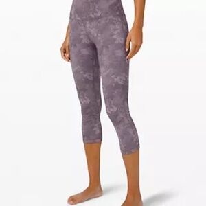 Lululemon Align High Rise Crop 21" Leggings Sz6 Rejuvenate Dark Chrome Multi